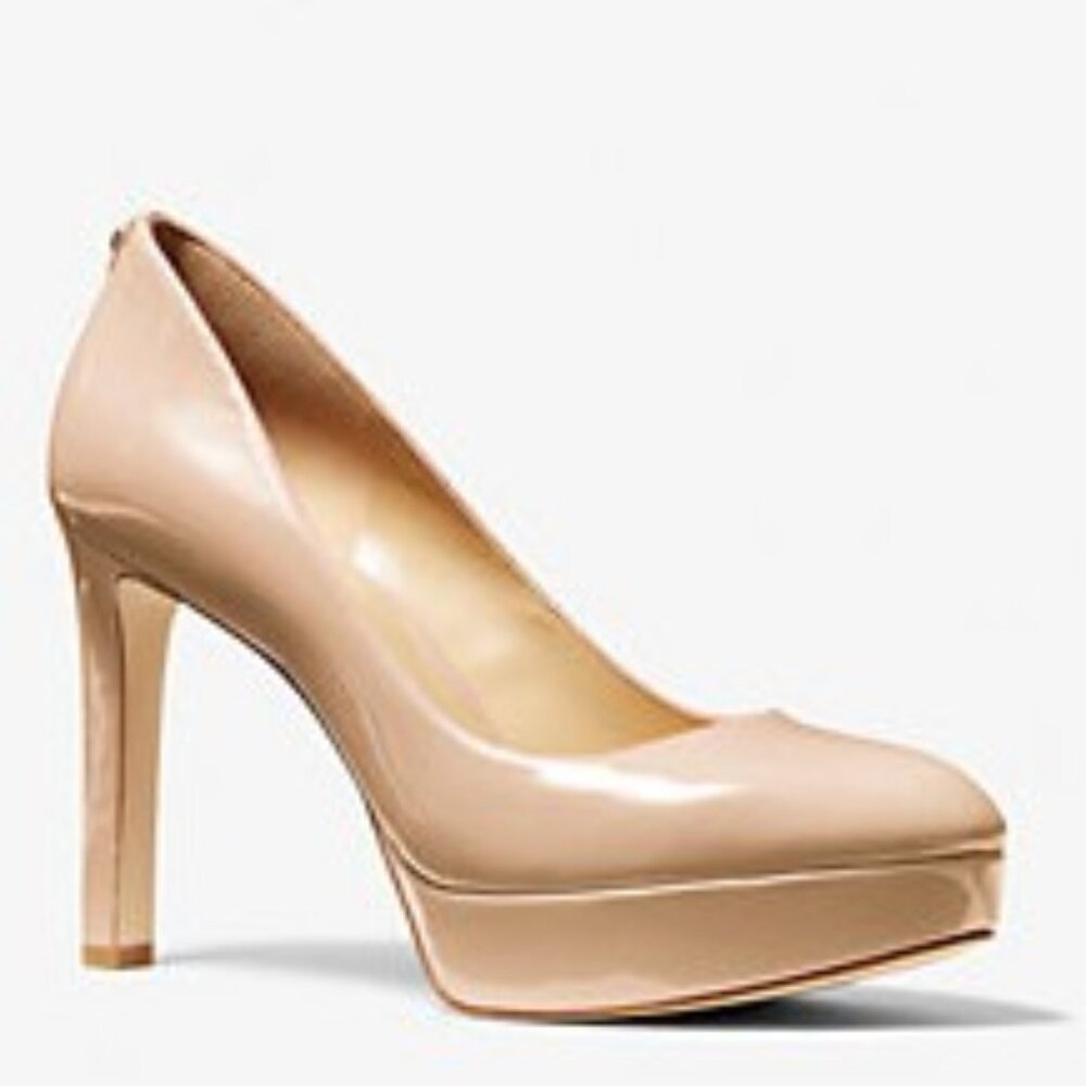 Michael Kors Chantal Faux Patent Leather Platform Pump
